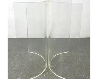 Lot 531 Pair Lucite Curved Table Bases. 