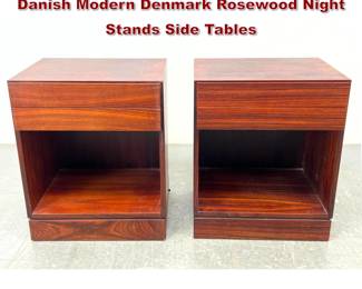 Lot 419 Arne Wahl Iversen Vinde Mobelfabrik Danish Modern Denmark Rosewood Night Stands Side Tables