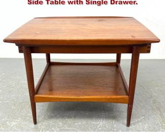 Lot 282 MM MOREDDI Danish Modern Teak Side Table with Single Drawer.