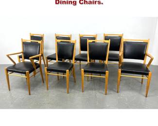 Lot 375 Set of 8 Scandinavian Modern Dining Chairs. 