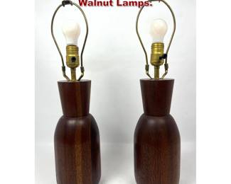 Lot 168 Mid Century Danish Modern Walnut Lamps. 