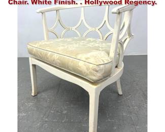Lot 361 William Billy Haines Style Lounge Chair. White Finish. . Hollywood Regency. 