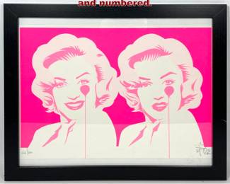 Lot 491 Pure Evil double Marilyn. Signed and numbered.
