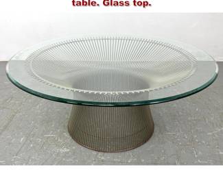 Lot 157 WARREN PLATNER cocktail coffee table. Glass top. 