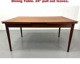 Lot 197 Danish Modern Teak Refractory Dining Table. 24 pull out leaves. 