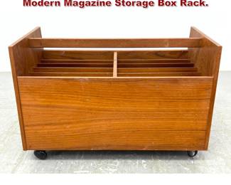 Lot 160 Large Bruksbo Norway Danish Modern Magazine Storage Box Rack. 