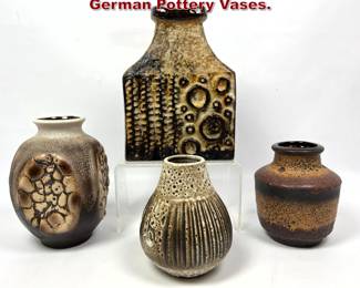 Lot 230 4pcs Mid Century Modern West German Pottery Vases. 