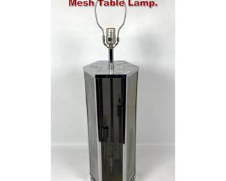 Lot 268 Mid Century Modern Chrome and Mesh Table Lamp. 
