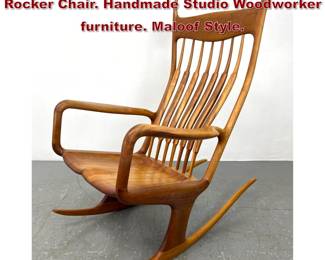 Lot 190 EDWARD WOHL 1997 Rocking Rocker Chair. Handmade Studio Woodworker furniture. Maloof Style. 
