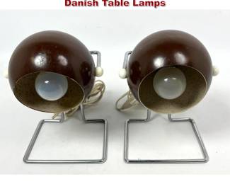 Lot 261 Pair vintage space Age Design Danish Table Lamps 