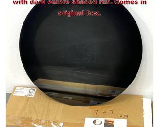 Lot 333 LUMINAIRE Wall Mirror. Round form with dark ombre shaded rim. Comes in original box. 