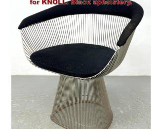 Lot 147 WARREN PLATNER Wire Arm Chair for KNOLL. Black upholstery.