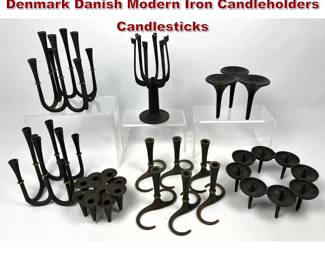 Lot 75 12 Pc Jens Quistgaard Dansk Denmark Danish Modern Iron Candleholders Candlesticks