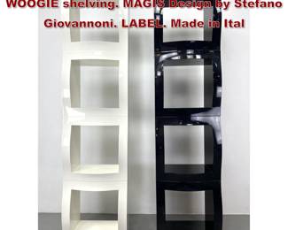 Lot 316 8 pc Plastic modular BOOGIE WOOGIE shelving. MAGIS Design by Stefano Giovannoni. LABEL. Made in Ital