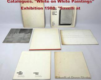 Lot 80 Lot ANGELO SAVELLI Ephemera. Art Catalogues. White on White Paintings Exhibition 1988. Savelli at