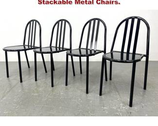 Lot 384 Robert MalletStevens N. 222 Stackable Metal Chairs. 