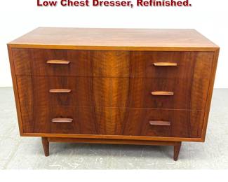 Lot 248 Danish Modern Rosewood 3 Drawer Low Chest Dresser, Refinished. 