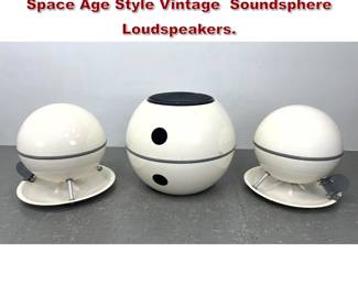 Lot 471 Soundsphere Speaker System. Mod Space Age Style Vintage Soundsphere Loudspeakers. 