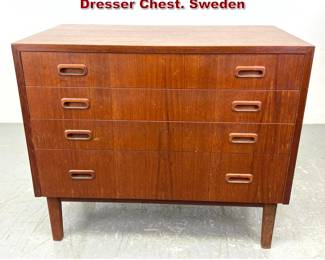 Lot 249 Vintage Swedish Modern Teak Dresser Chest. Sweden