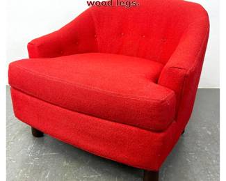 Lot 417 Selig Monroe Lounge Chair. Round wood legs. 