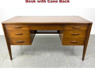 Lot 515 Broyhill Premier Emphasis Walnut Desk with Cane Back