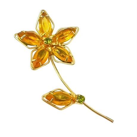 \ Lot 47   0 Bid(s)
Yellow Rhinestone Flower Brooch