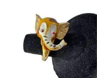 Lot 82   0 Bid(s)
Unique Vintage Elephant Enamel Ring Size 6 1/2