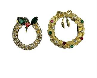 Lot 22   0 Bid(s)
Two Christmas Wreath Pins