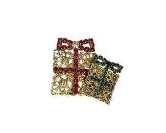 Lot 4   0 Bid(s)
Red and Green Rhinestone Gift Brooch