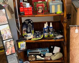 Hallmark Ornaments, white board easers, cleaner, office supplies, golf balls 