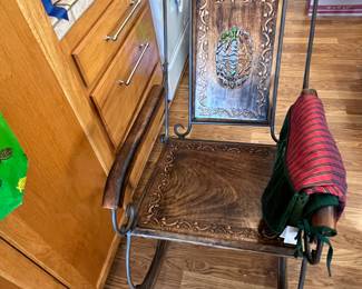 Iron and wood rocker