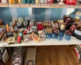 Yankee candle, votives, and holders.