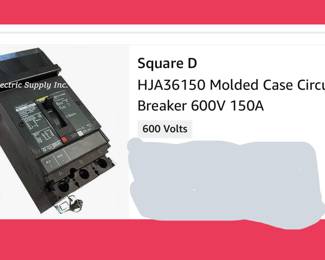 Square D breaker HajA36150 3 pole 