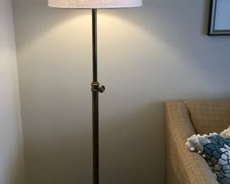 (2) available.  Brass Tone Floor Lamp (adjustable height)
