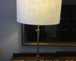 (2) available.  Brass Table Lamp (adjustable height)