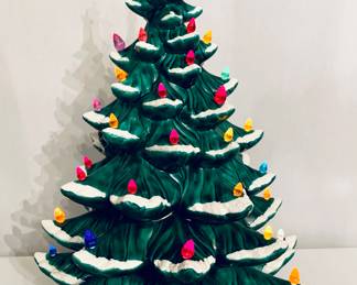 LARGE VINTAGE CERAMIC CHRISTMAS TREE