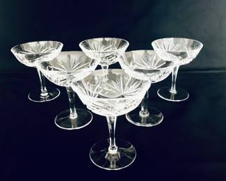 CHERRYWOOD CRYSTAL CHAMPAGNE GLASSES