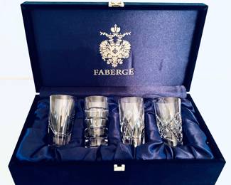 FABERGE CRYSTAL VODKA GLASSES