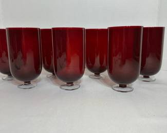 Red Lennox Goblets