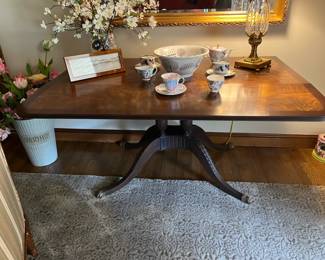 Drop Leaf 2 drawer Table Mahogany 