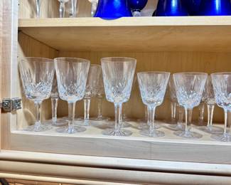 Waterford Lismore Water and Wine Glasses each set is 9