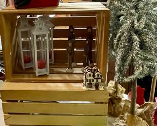 Mailbox, Lanterns, Pate Bowls, Frosted Trees