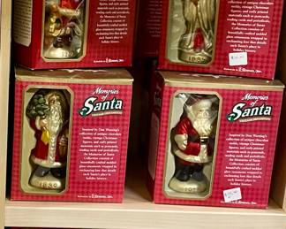 Glass Gift Jars, Glass Santa Ornaments 