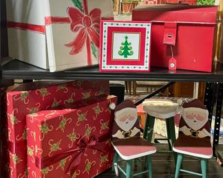 Gift Boxes, Santa Chairs, Santa Stool 