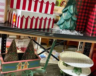 Metal Gift Boxes, Tree Decor, Wagon, Cake Stands