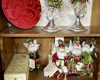 Tin Ornament, “Crystal Ornaments, Mark Robert’s Fairies, Caroler Family 