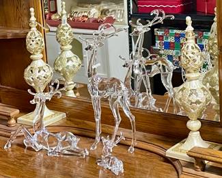 Acrylic Deer, Decorative Finials 