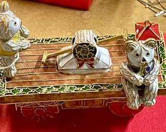 NYCo Cloisonné Train Pumper Car  