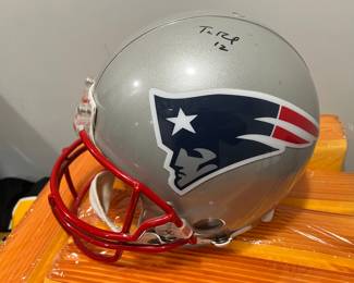Tom Brady signed helmet from rookie year