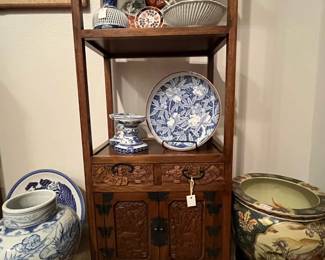 Deeply carved. Asian cabinet 